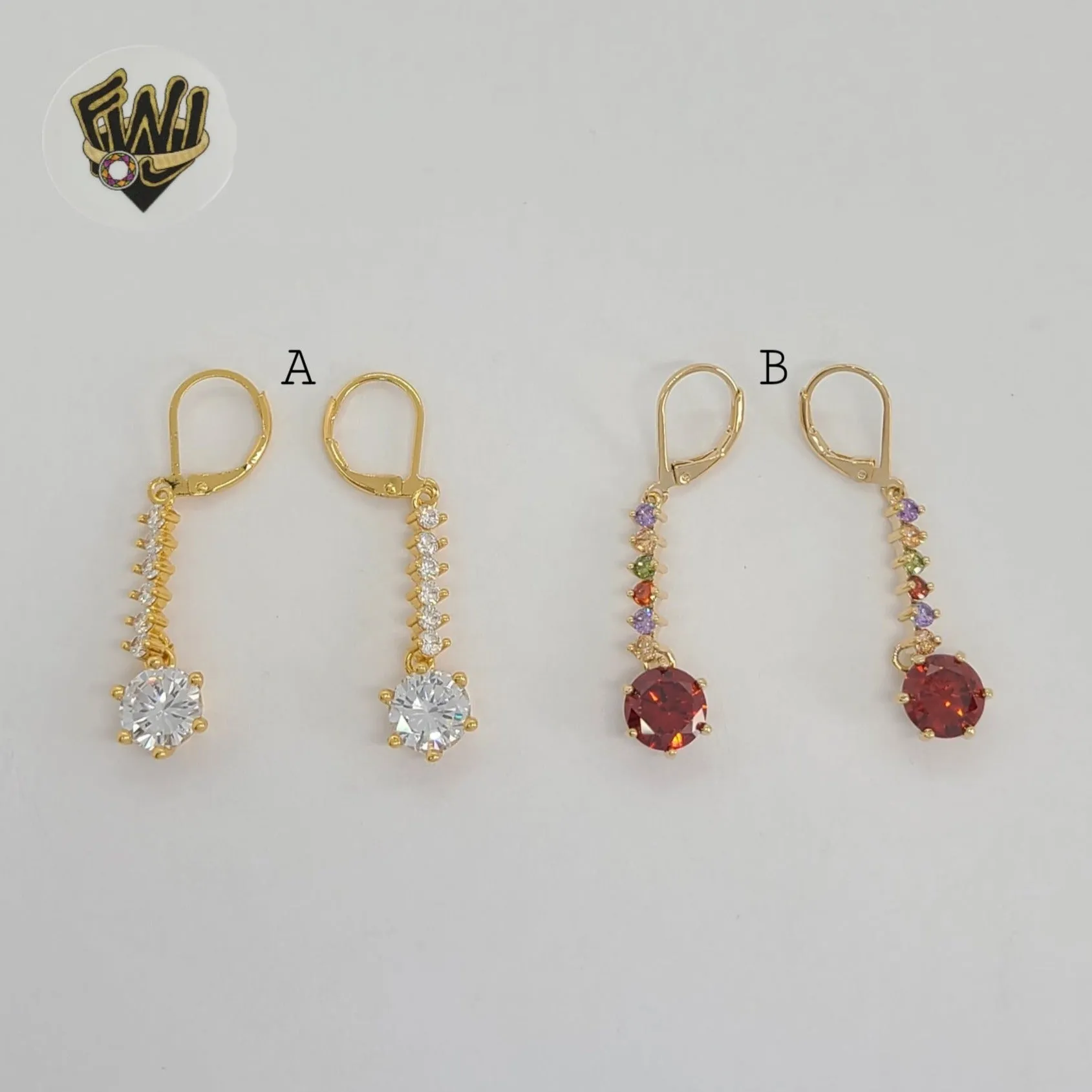 (1-1203) Gold Laminate - Long Earrings - BGF