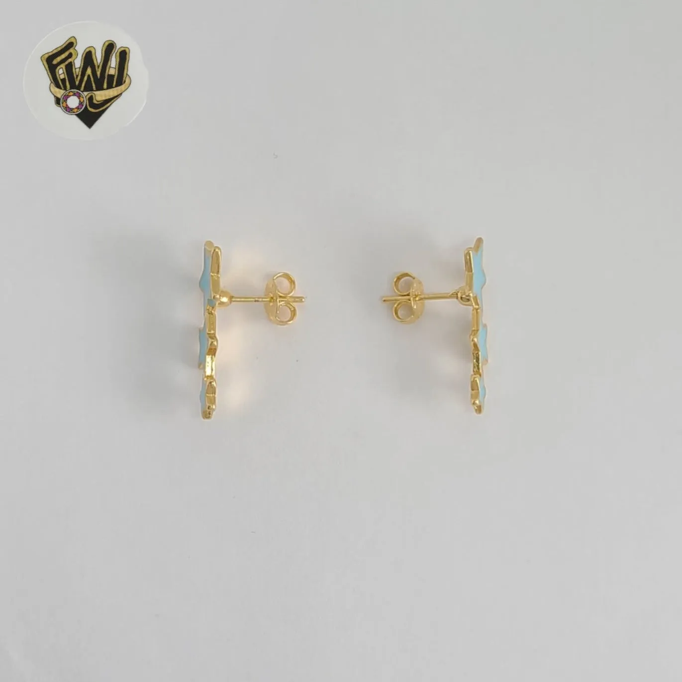 (1-1211-3) Gold Laminate - Star Long Earrings - BGF