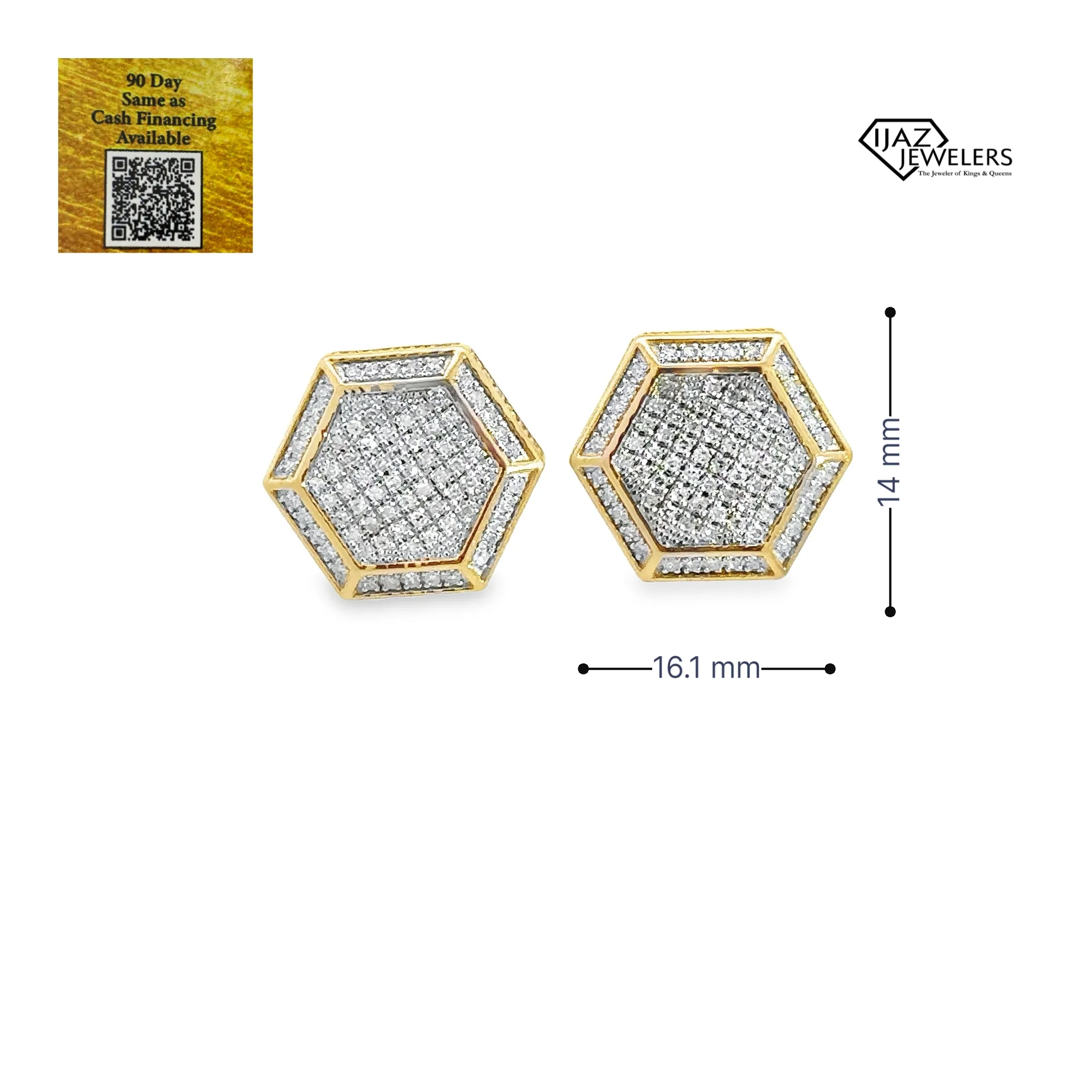 10K Gold 1.04 Diamond Earrings