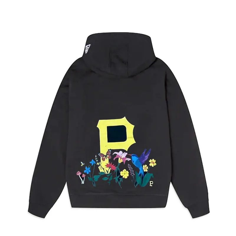 [13090867] Pittsburgh Pirates "Blooming" Black Men's Pullover Hoodie