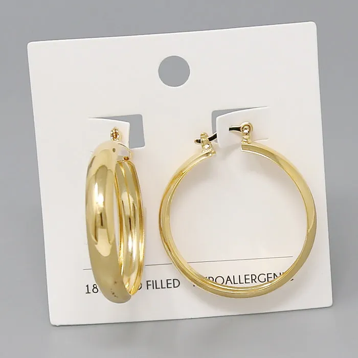 18K Gold Filled Hoop Earrings