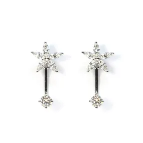 AFJ Diamond Collection -Timeless Diamond Earring Jacket, White Gold