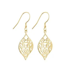 Ara filigree earring drops Gold