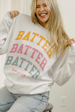 Batter Batter Batter Swing White Sweatshirt