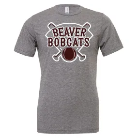 Beaver Bobcats Diamond Super Soft Grey Tee.