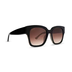 Bella II Matte Black   Beige Mirror Polarized Sunglasses