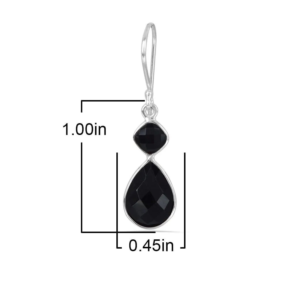 Black Onyx Earring, Sterling Silver Earring, Dangel Earring, Drop Earring, Black Onyx Gemstone Earring Gift For Girls