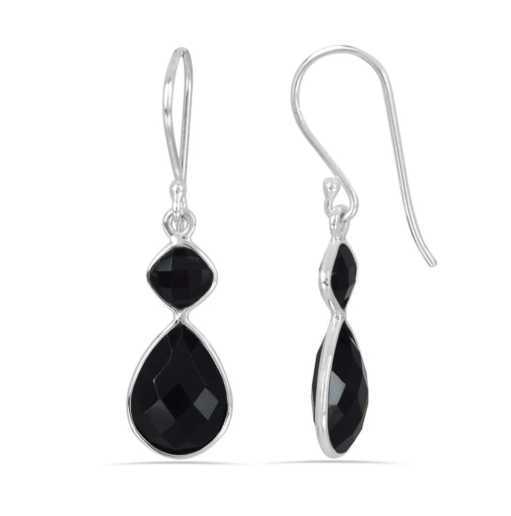 Black Onyx Earring, Sterling Silver Earring, Dangel Earring, Drop Earring, Black Onyx Gemstone Earring Gift For Girls