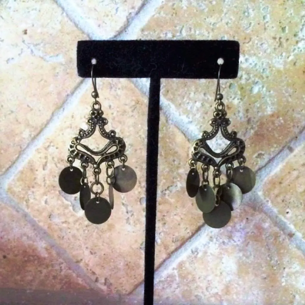 Boho Brass Chandelier Earrings