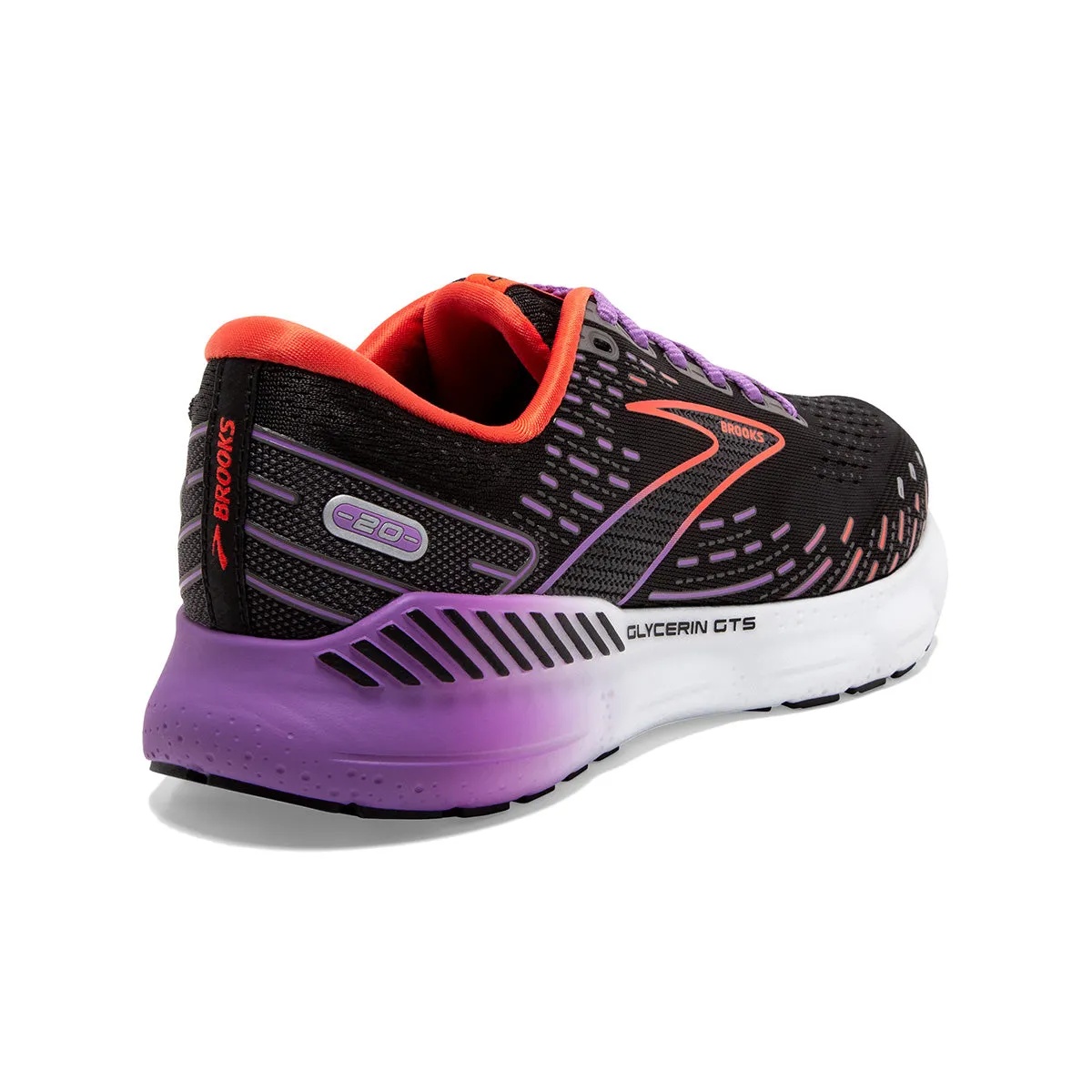 Brooks Glycerin GTS 20 Womens | Black/bellflower/fiesta