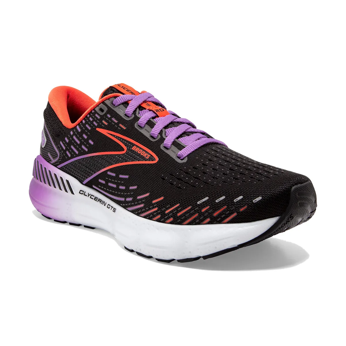 Brooks Glycerin GTS 20 Womens | Black/bellflower/fiesta