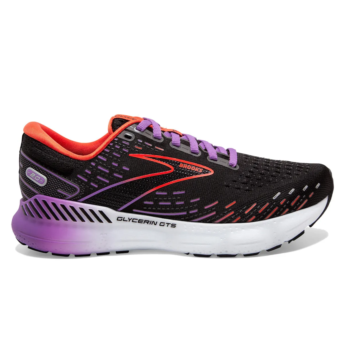 Brooks Glycerin GTS 20 Womens | Black/bellflower/fiesta