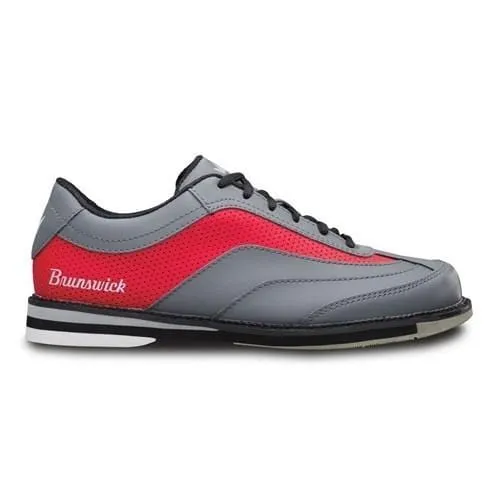 Brunswick Mens Rampage Grey Red Left Hand Bowling Shoes