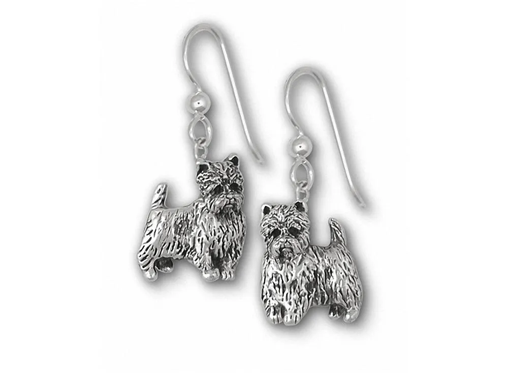 Cairn Terrier Earrings Jewelry Sterling Silver Handmade Dog Earrings CNWT34-E