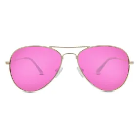 Cruz Gold   Pink Mirror Sunglasses