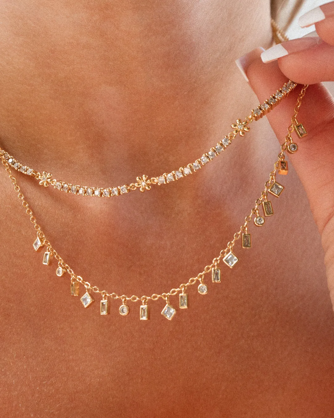 Daisy Ballier Chain Necklace- Gold