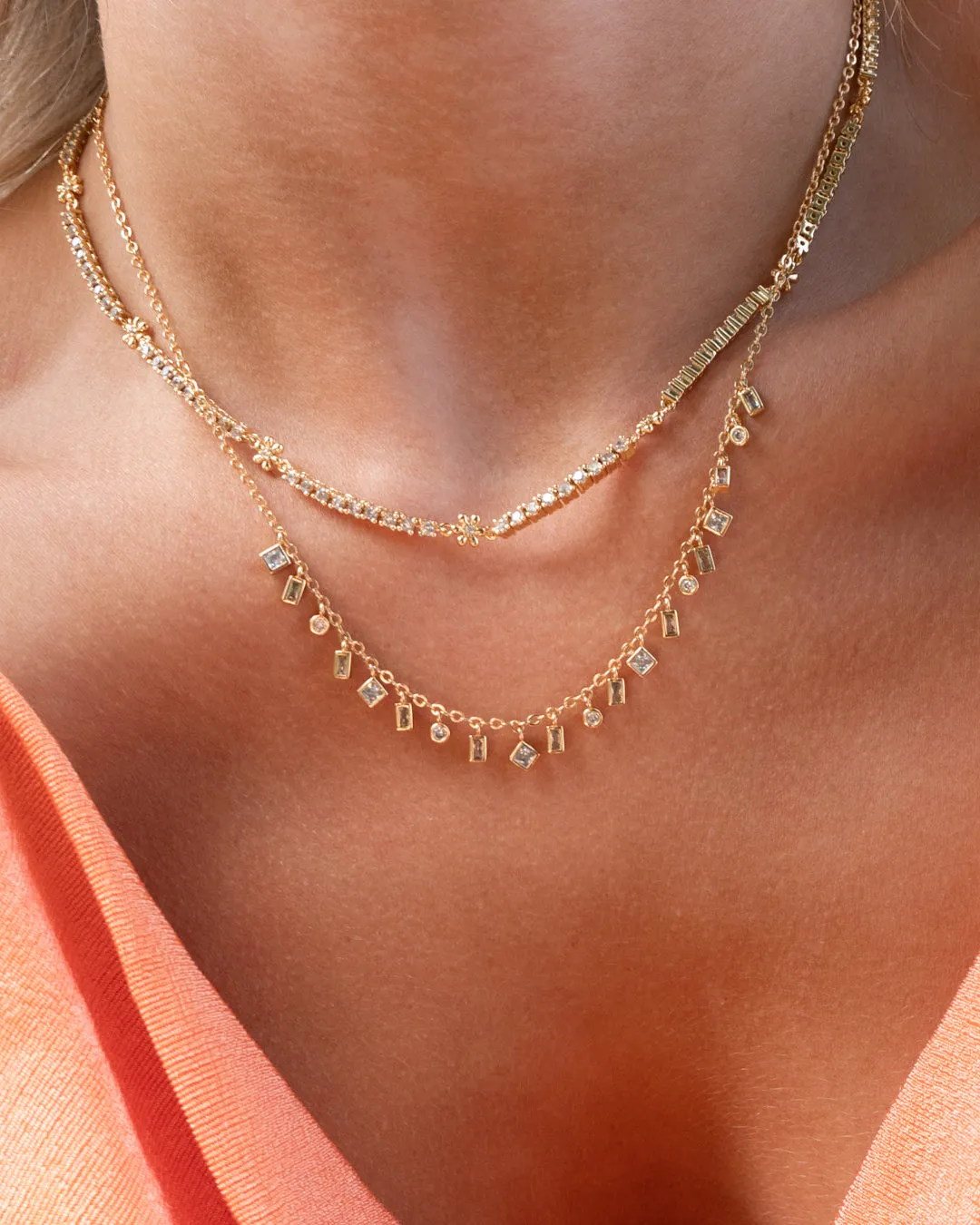 Daisy Ballier Chain Necklace- Gold