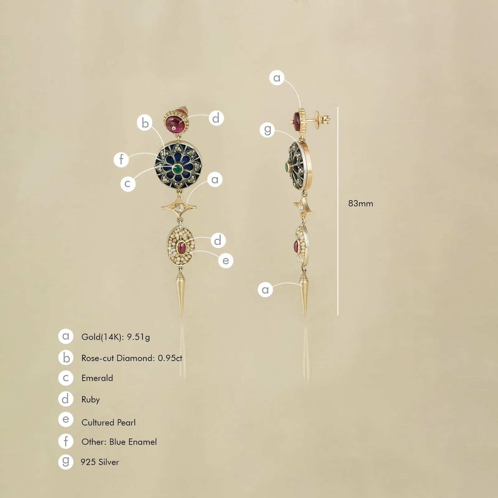 Firdos Chandelier Earrings