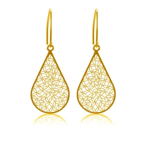 FLORA GOLD MEDIUM EARRINGS FILIGREE