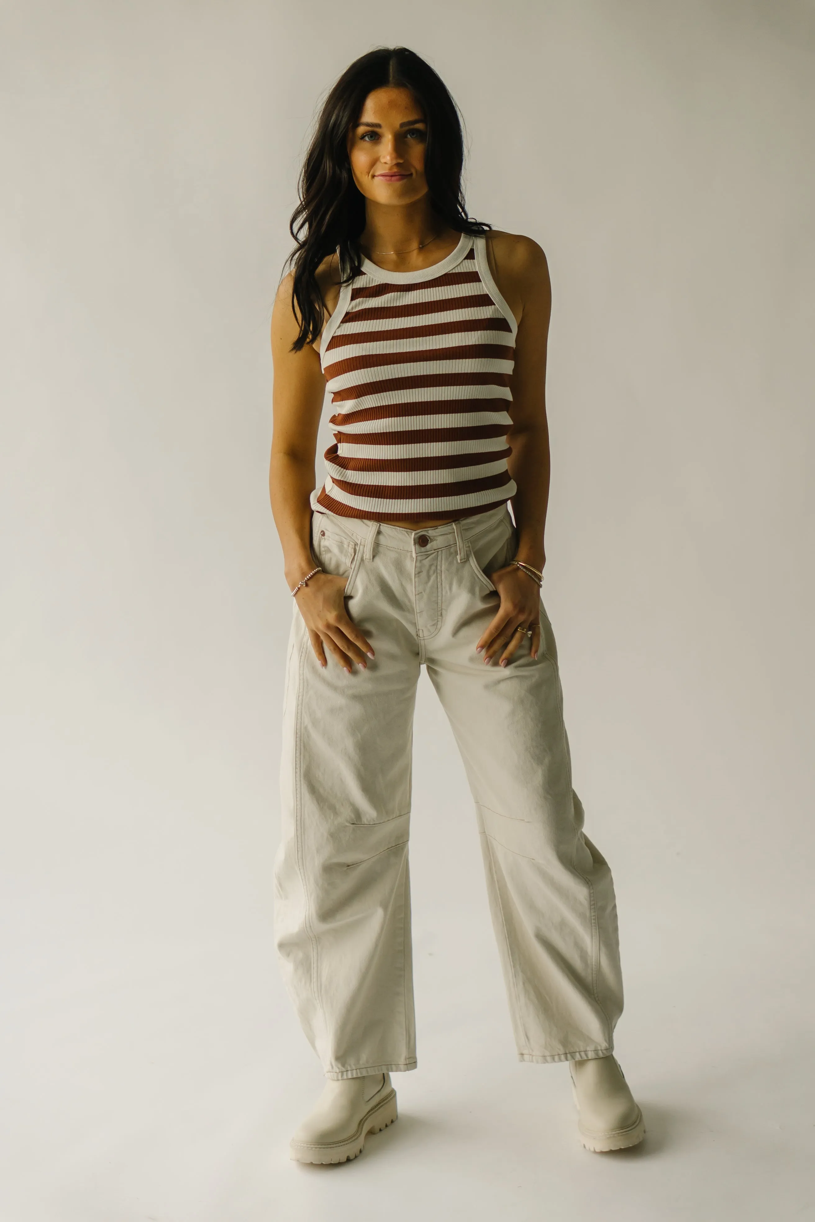 Free People: Good Luck Mid Rise Barrel Jean in Milk