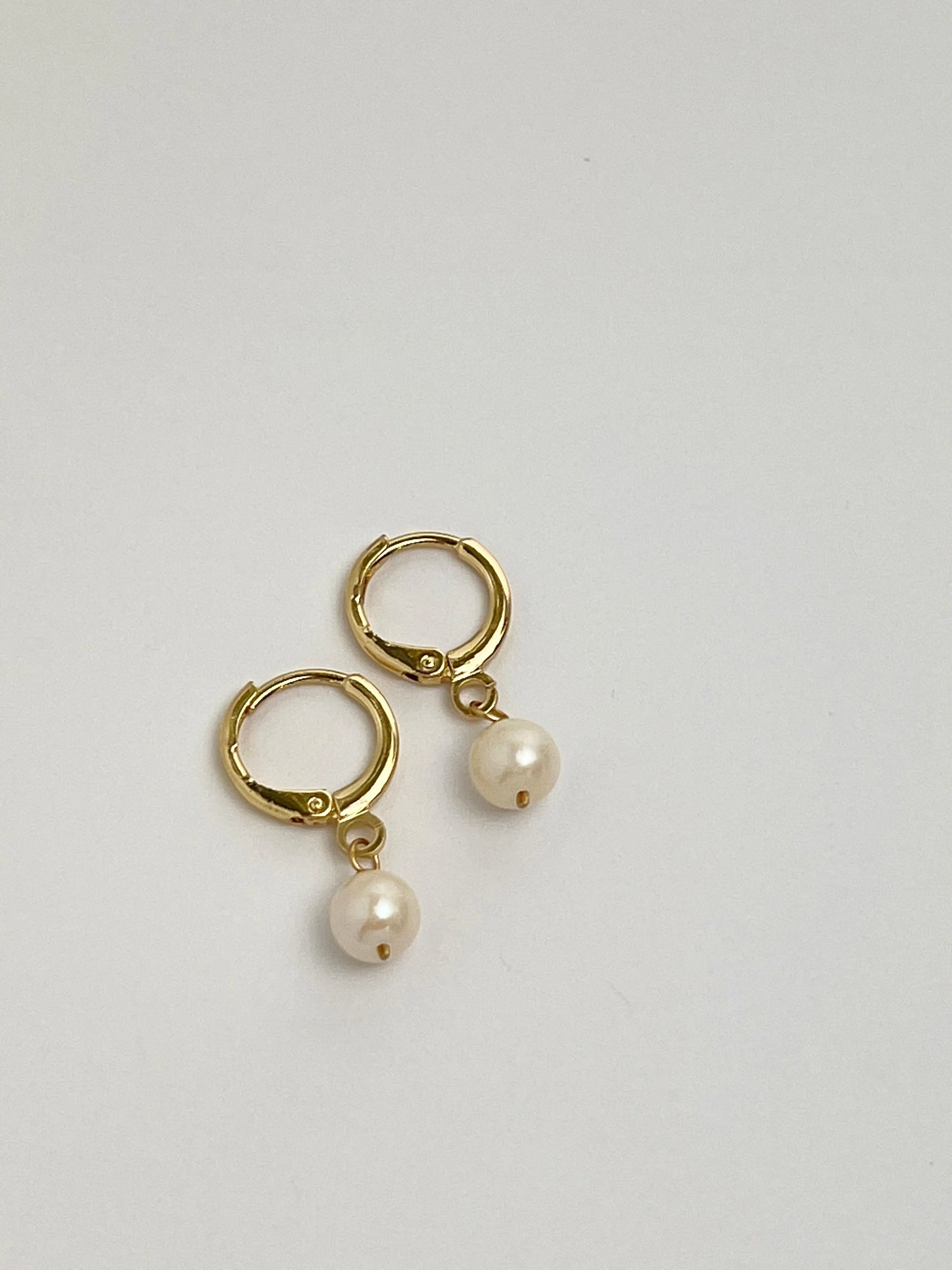 Freshwater Pearl Mini Hoop Earrings