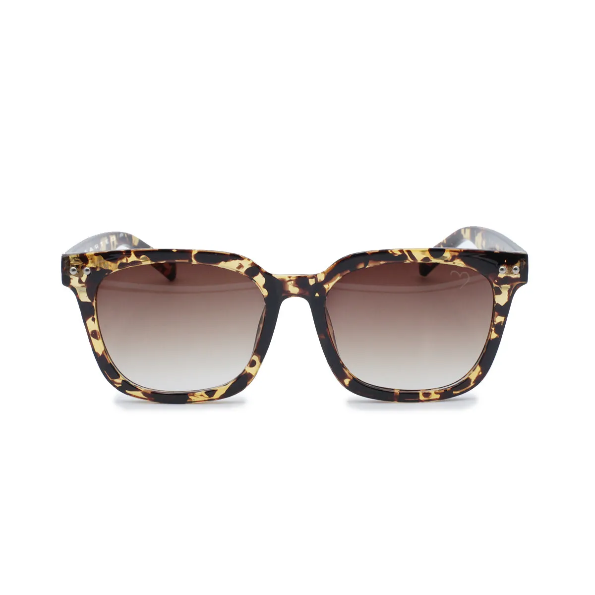 Good Hearted Squared Sunglasses, Leopard