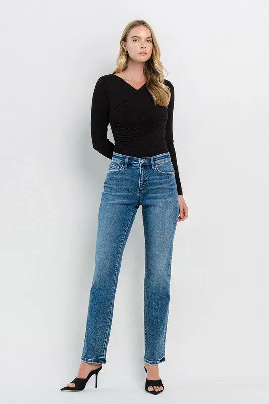 High Rise Straight Jeans