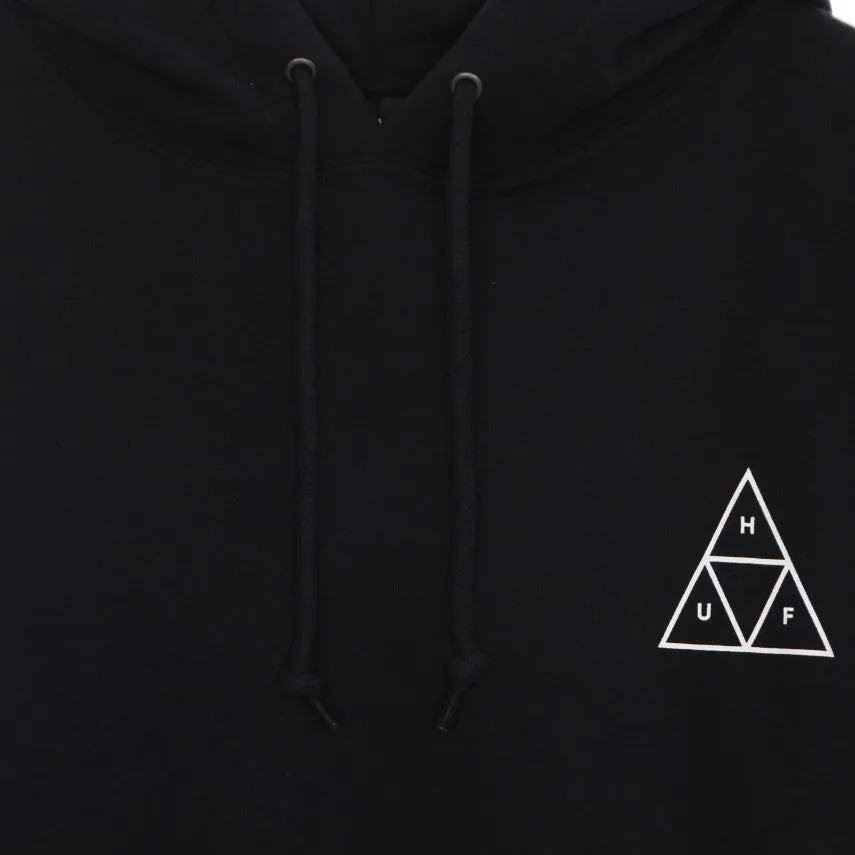 HUF Essentials Hoodie with Triple Triangle Logo PF00492 black 