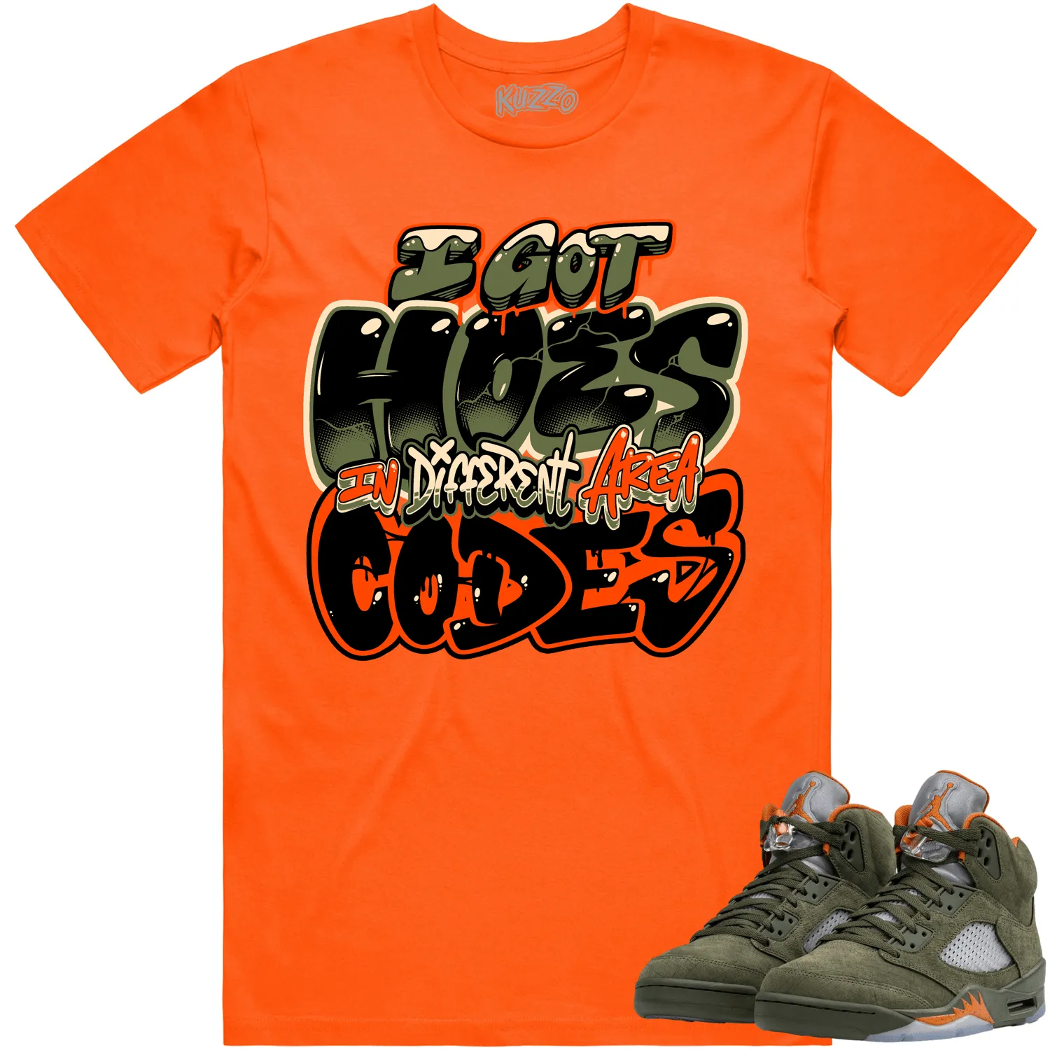 Jordan Retro 5 Olive 5s Shirt to Match - CELADON AREA CODES