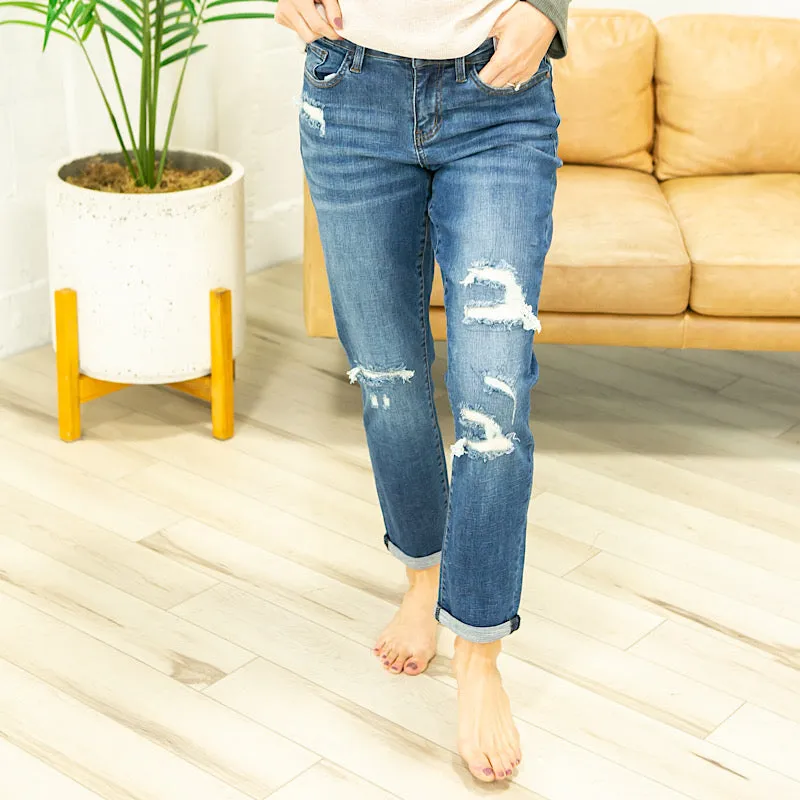 Judy Blue Thermal Patch Jeans FINAL SALE