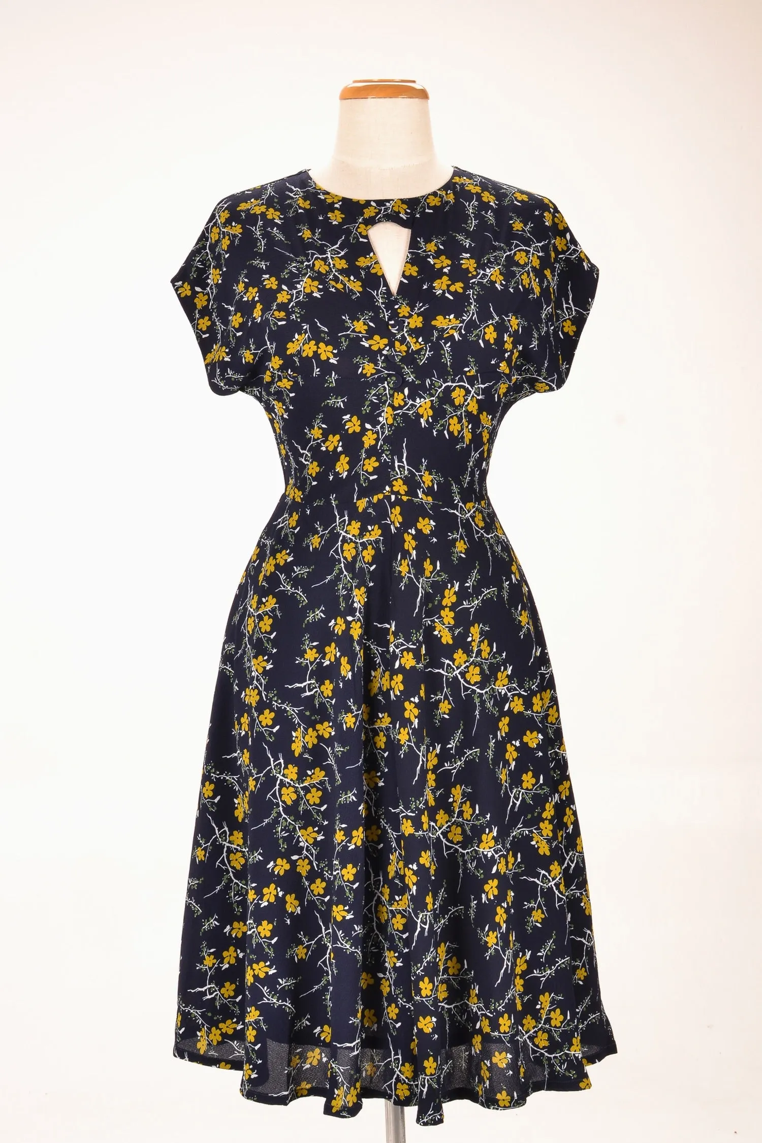 Kay Floral Mustard Dress