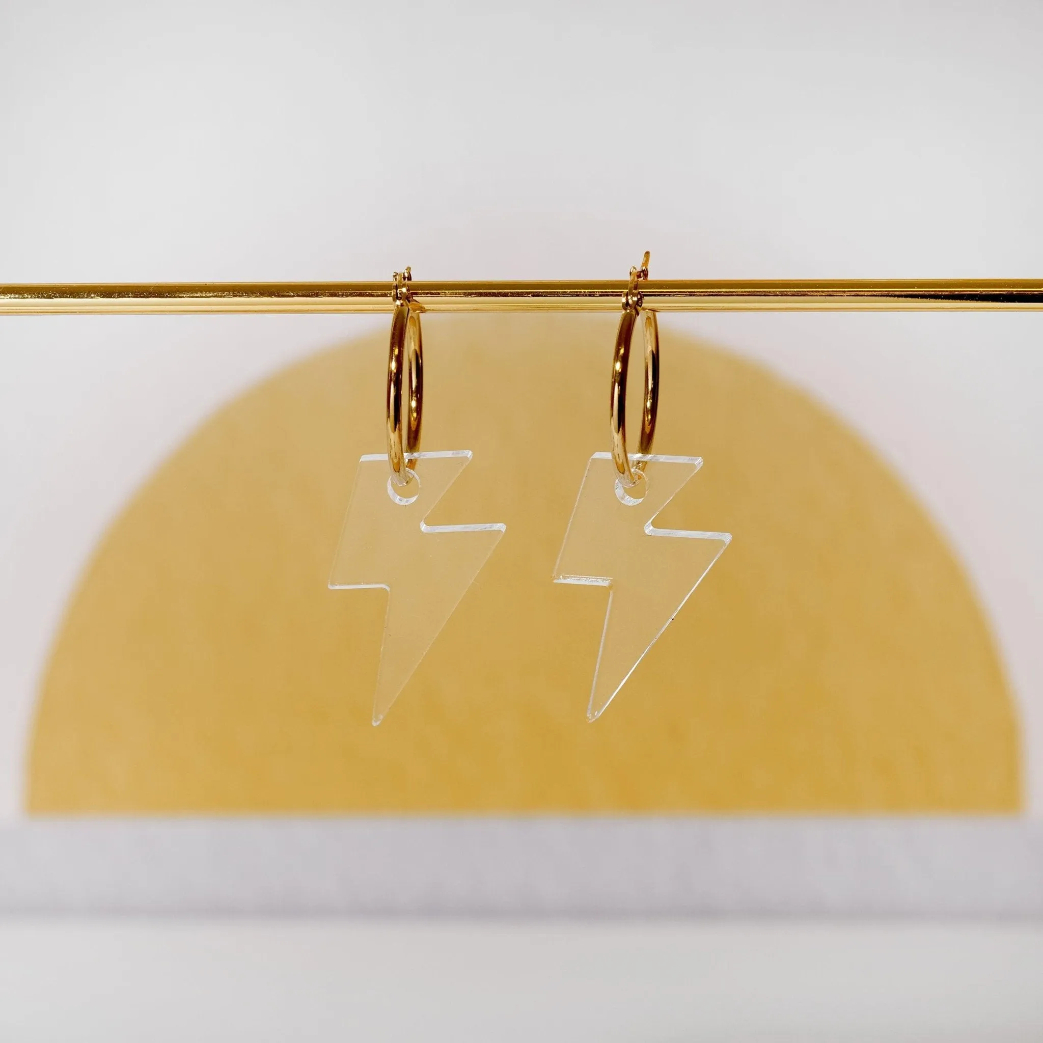 Lightning Hoop Earrings