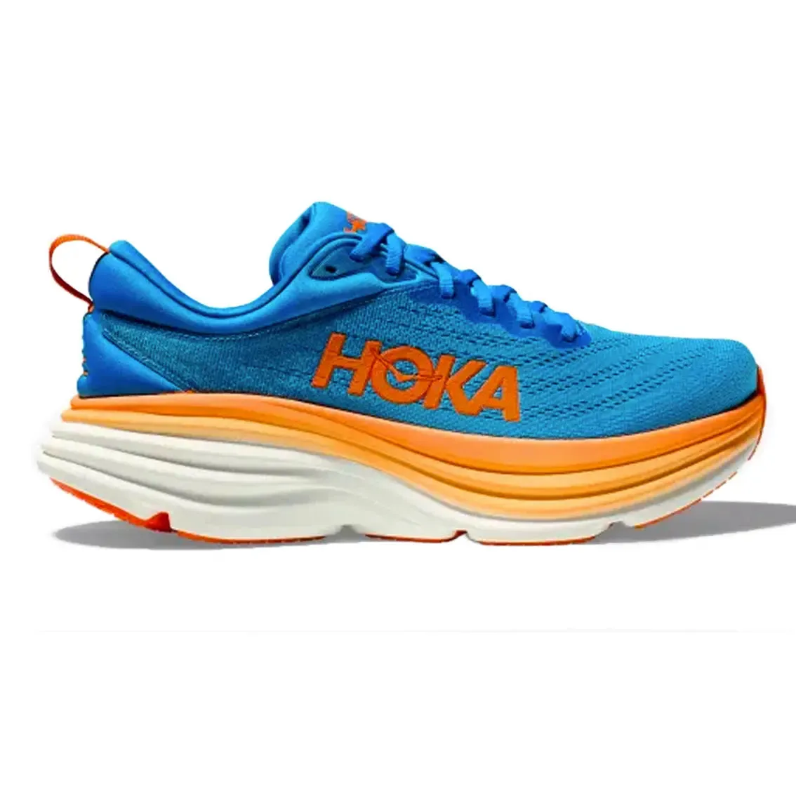 Mens HOKA Bondi 8 - Coastal Sky / Vibrant Orange