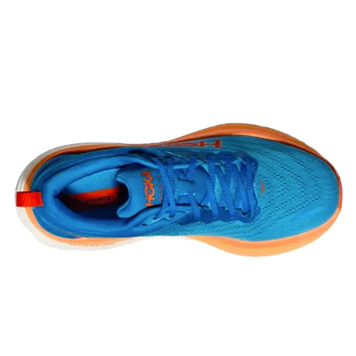 Mens HOKA Bondi 8 - Coastal Sky / Vibrant Orange