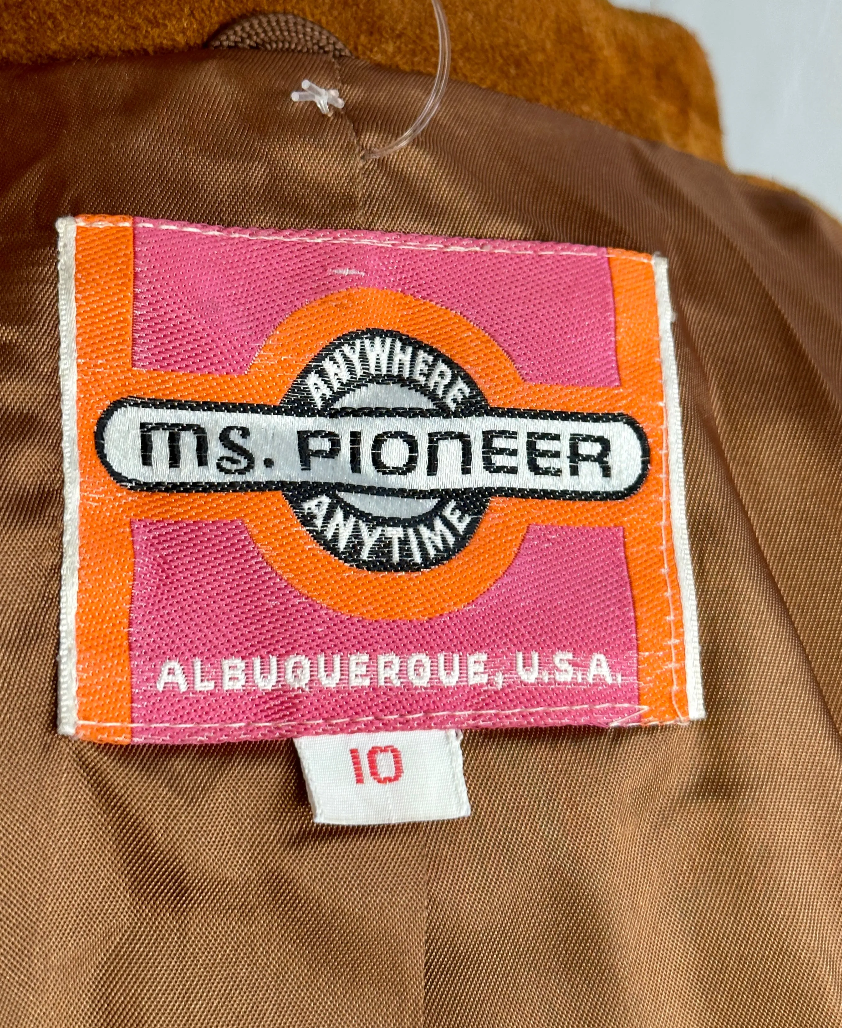 MS PIONEER WEAR 70s Suede Fringe Jacket   Size Small