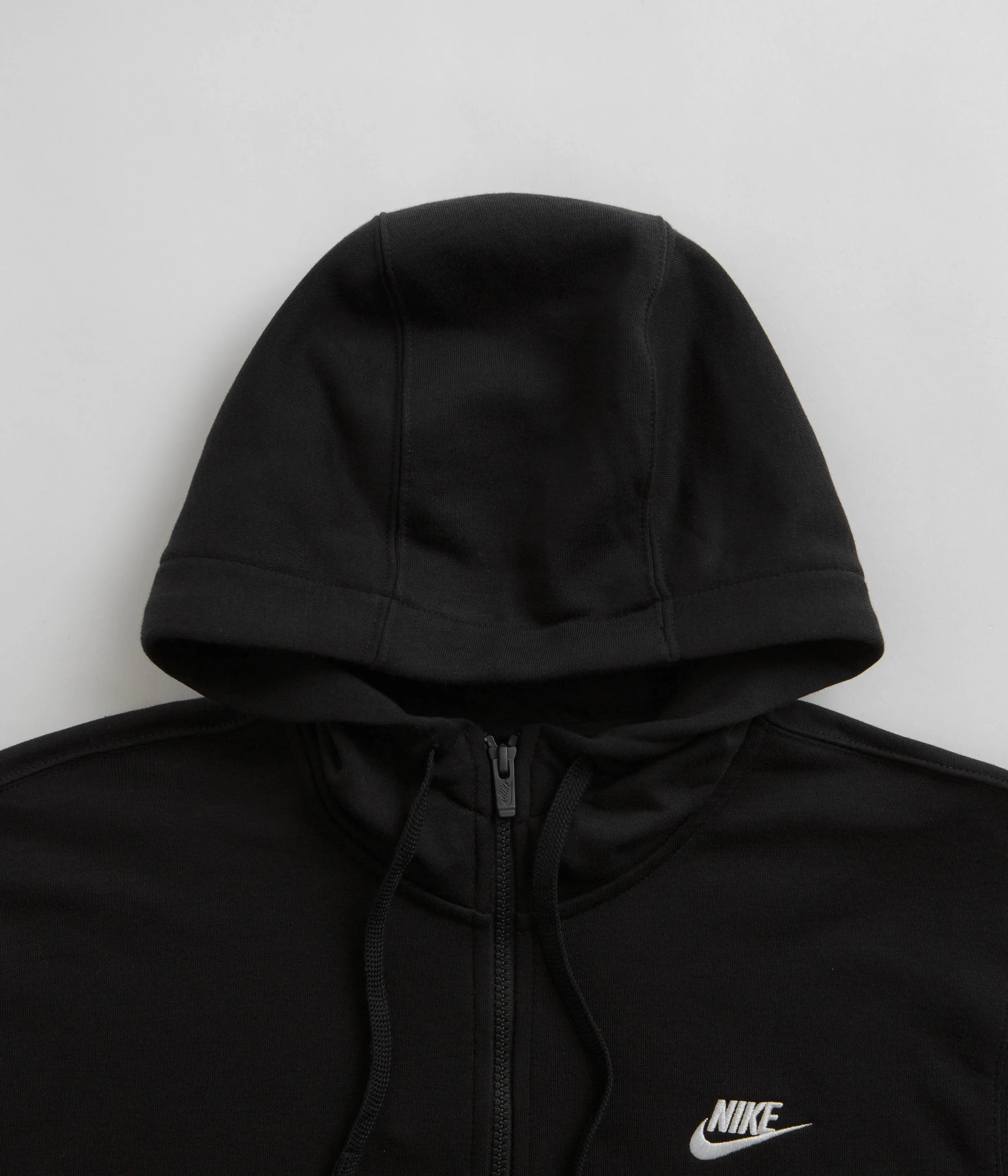 Nike Club Full-Zip Hoodie - Black / Black / White