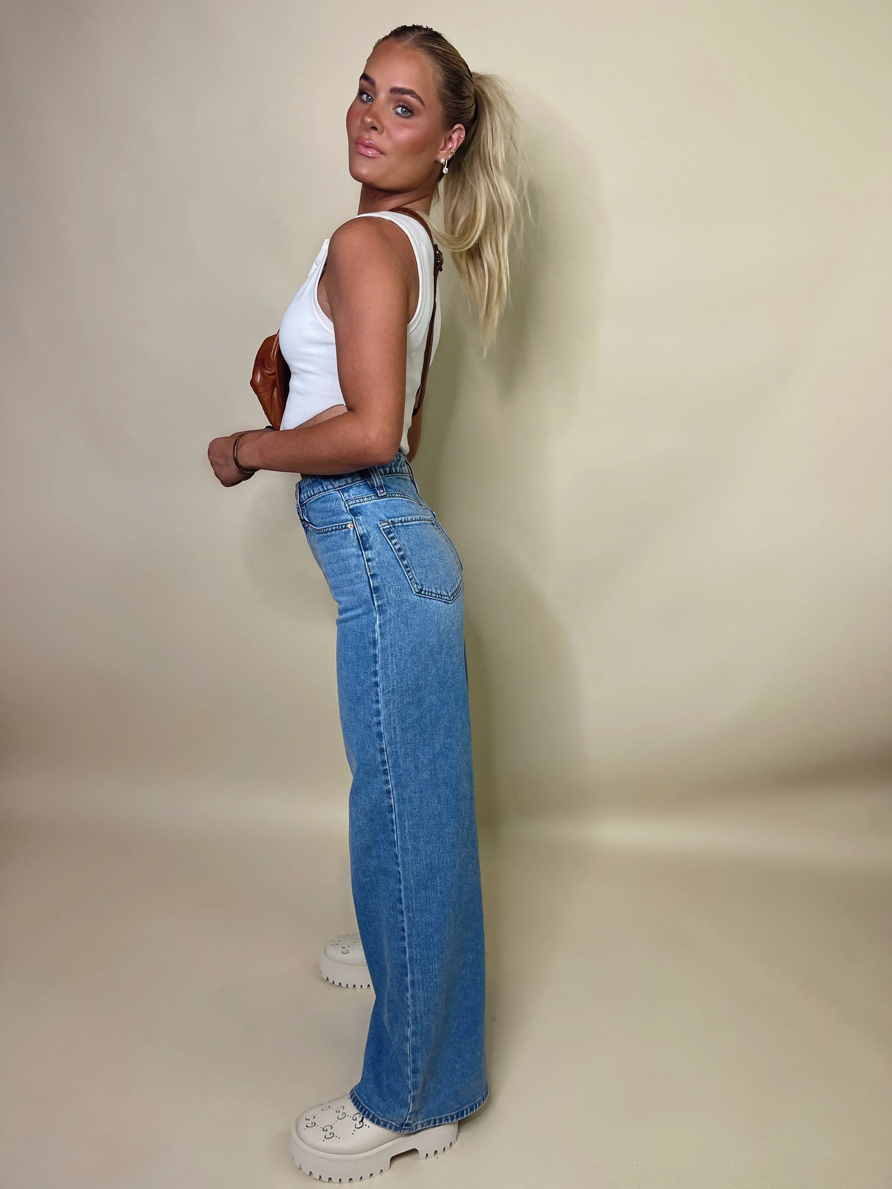 Paige Wide Leg Denim Jean