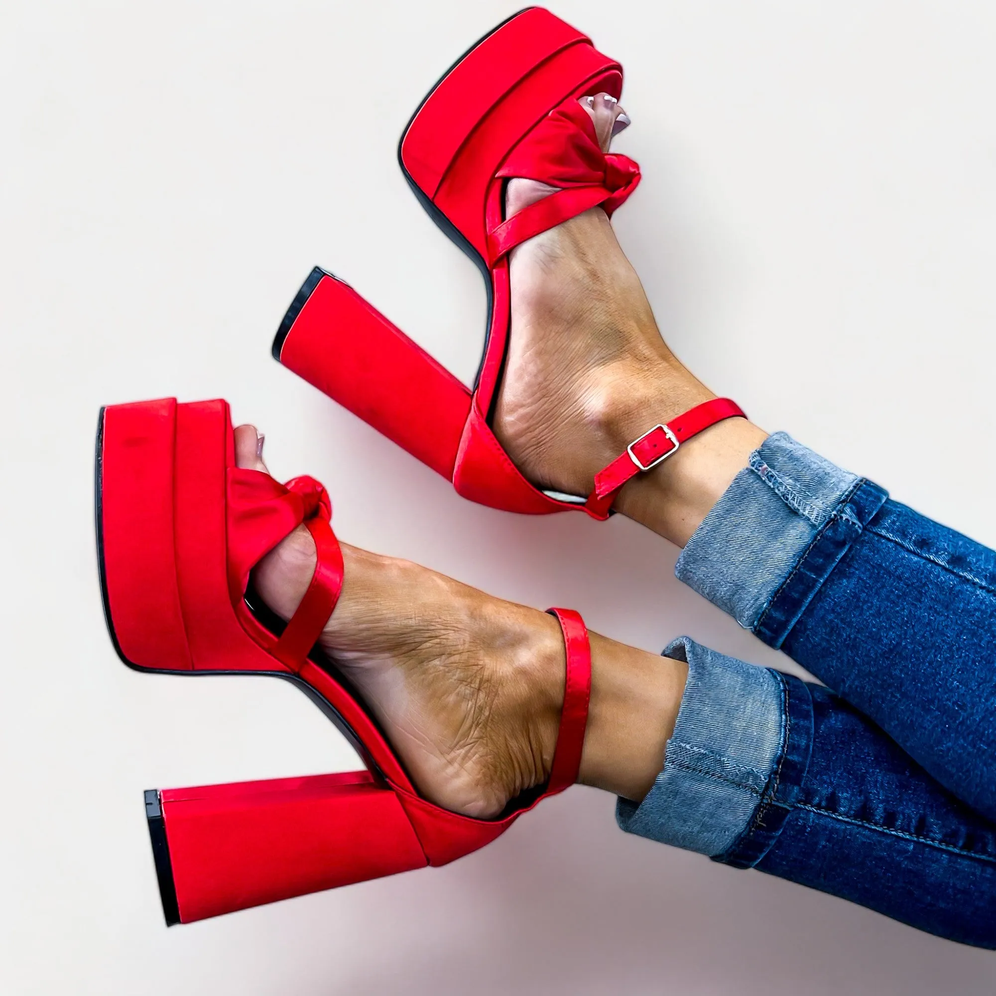 Red Knot Platform Heels