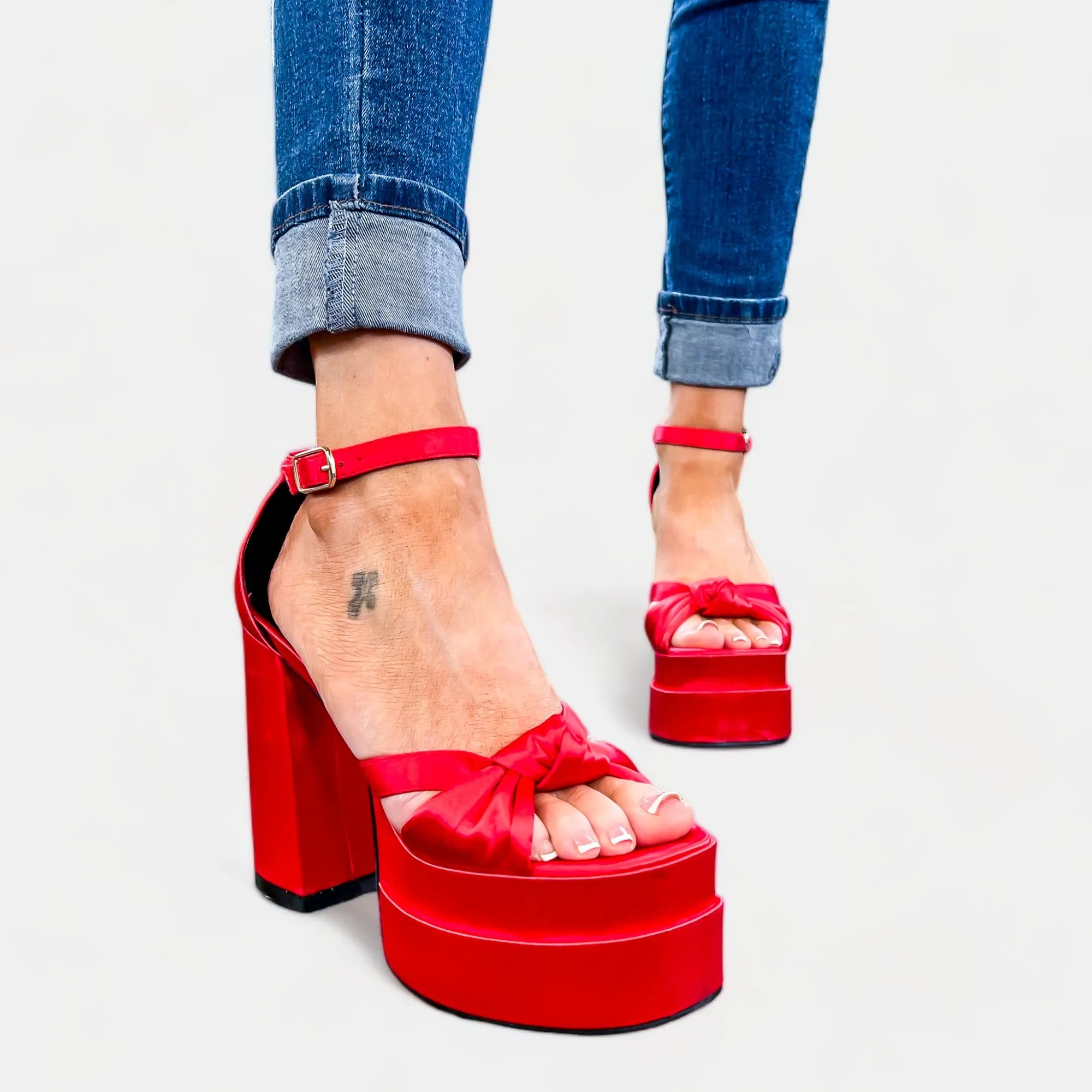 Red Knot Platform Heels