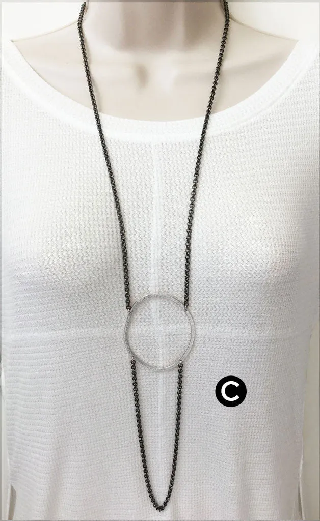 Rolo Hoop Necklace  (N1371)