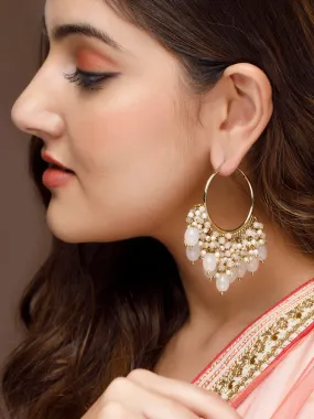 Rubans 22k Gold-Plated Handcrafted Gold Chandbali Earrings