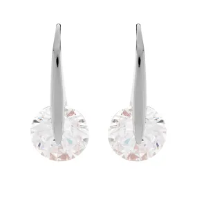 SALE Sybella Crystal Drop Earrings Silver