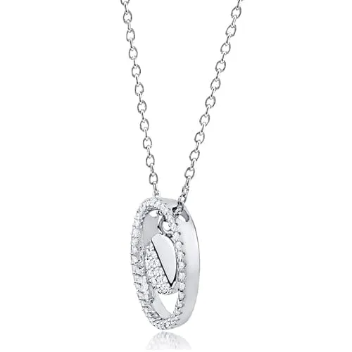 Silver Necklace With CZ - NTZ108