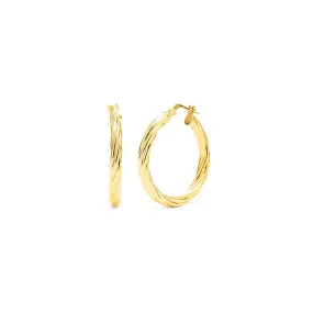 Small Gold Twisted Hoops