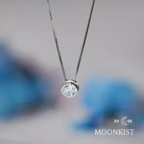 Sterling Silver Dainty Clear CZ Floating Pendant | Moonkist Designs