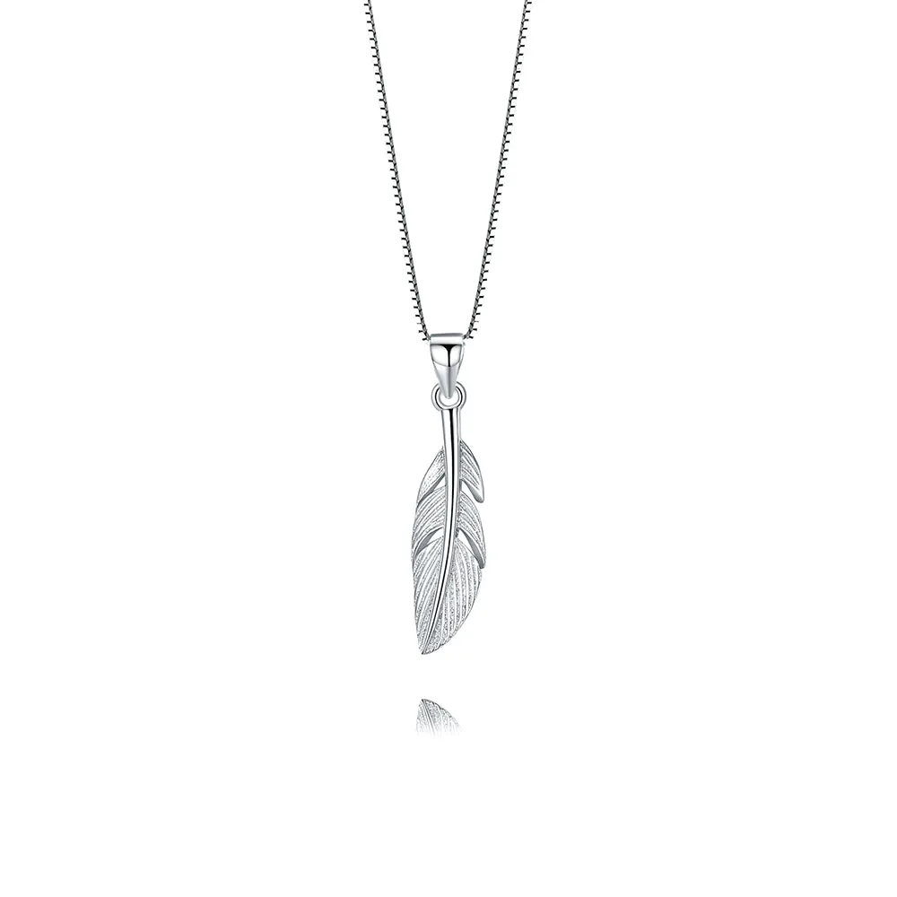 Sterling Silver Mystery Feather Necklace