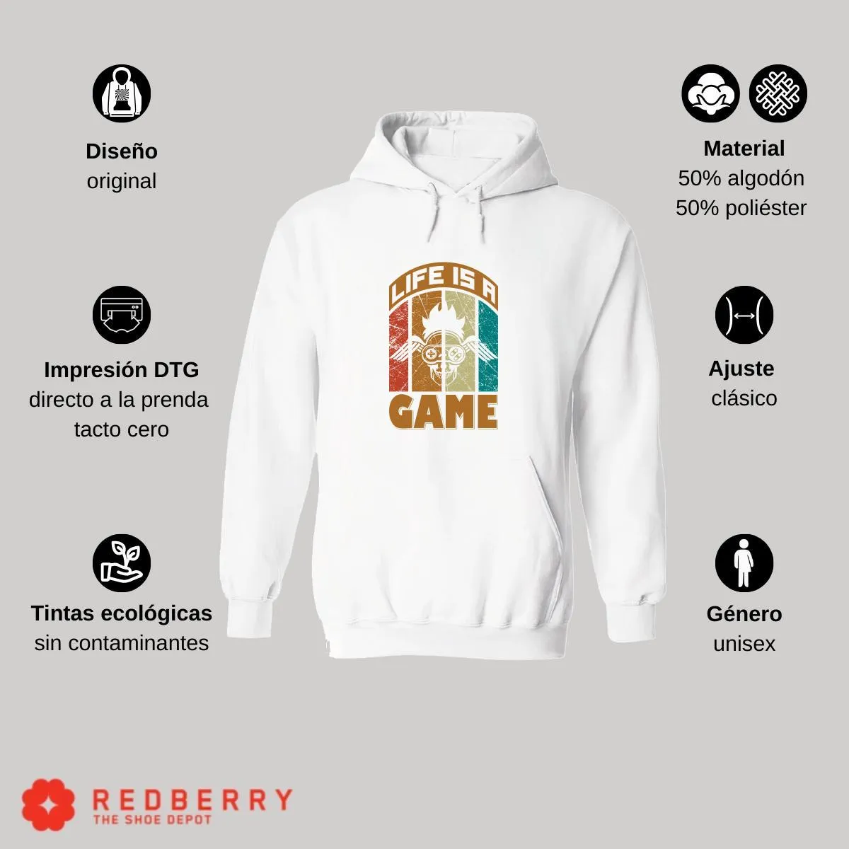 Sudadera Hombre  Hoodie Gamer Videojuegos Frases 028