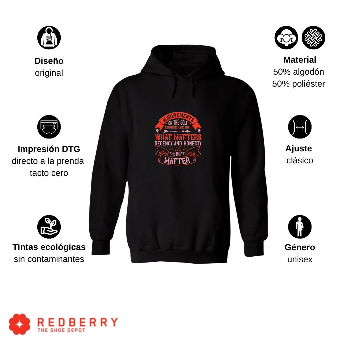 Sudadera Hombre  Hoodie Golf Deporte Frases 004