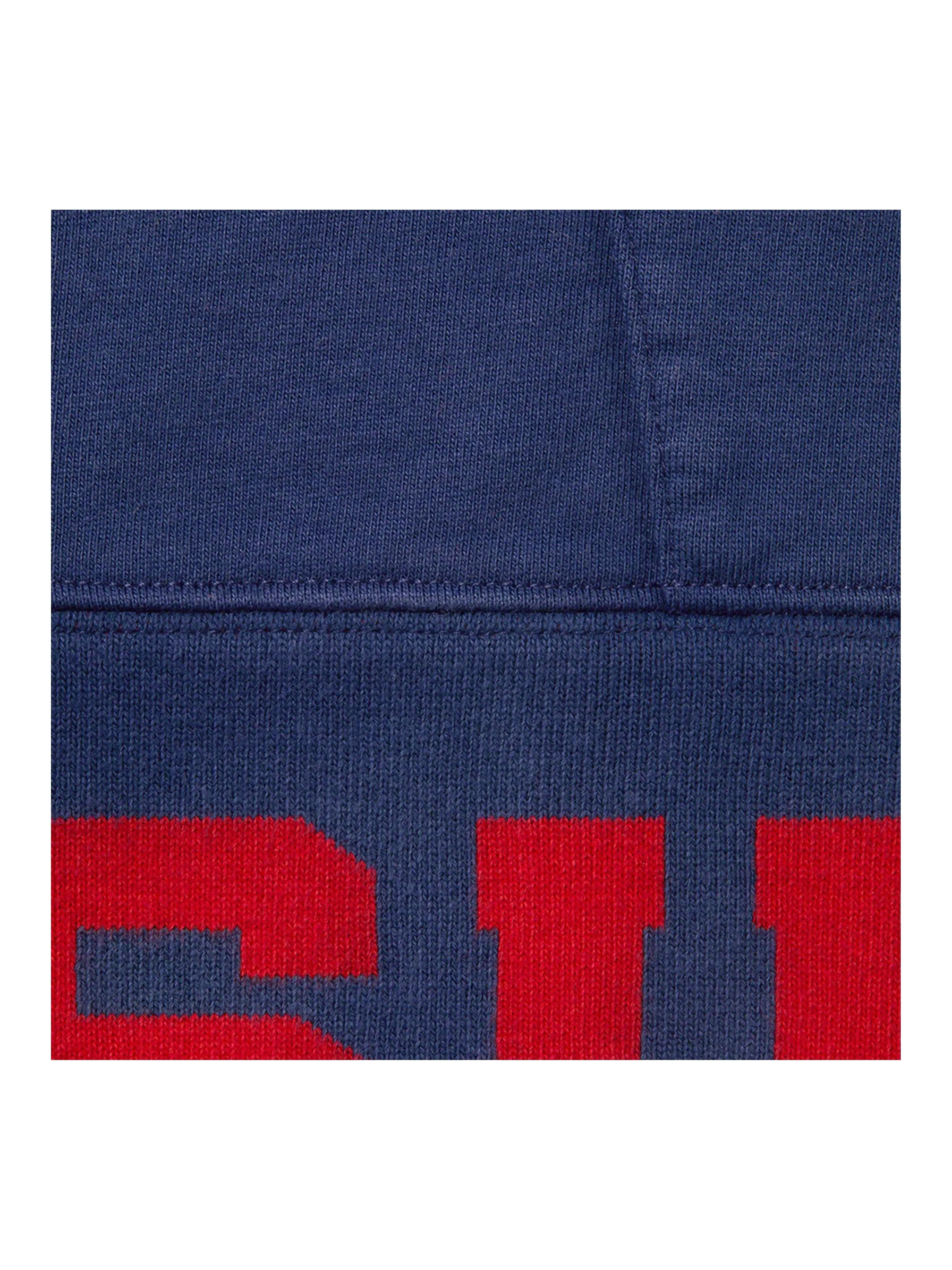 Supreme Cropped Logos Hoodie Dark Navy [SS21]