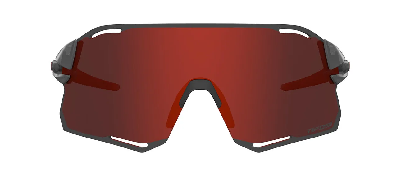 Tifosi Rail Race Satin Vapor Sunglasses - Clarion Red/Clear